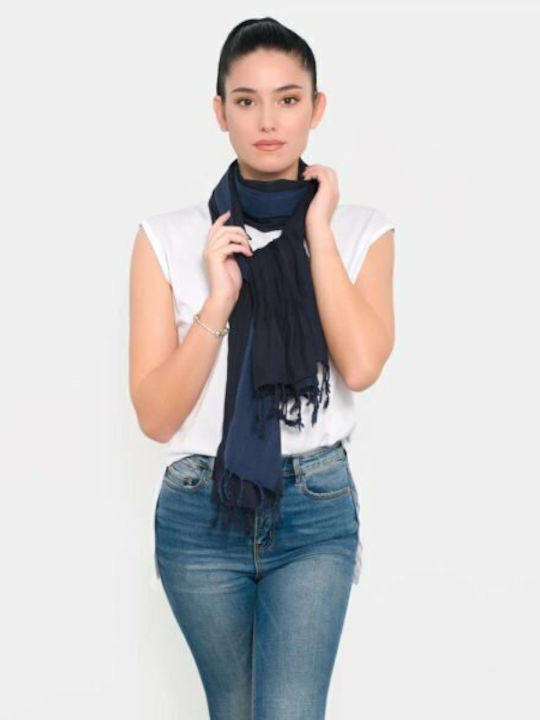 Women's Silk Scarf Navy Blue