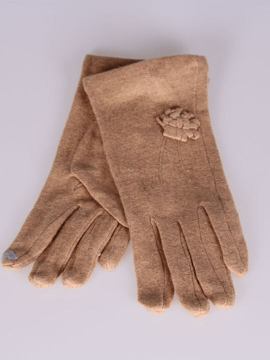 Beige Wolle Handschuhe Berührung