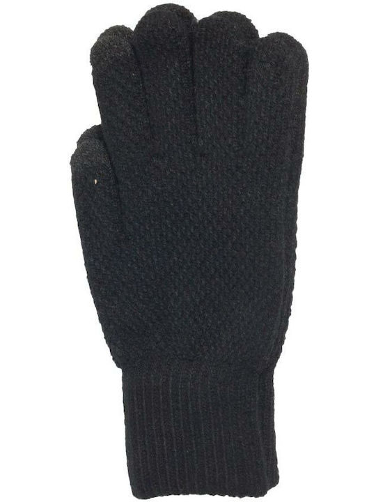 Schwarz Gestrickt Handschuhe Berührung