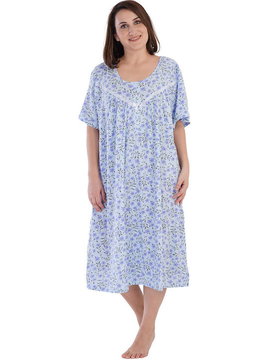 Vienetta Secret Summer Women's Nightdress Light Blue