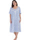 Vienetta Secret Summer Women's Nightdress Light Blue