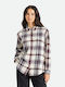 Bowery Boyfriend Flannel Damen Weiß Overshirt