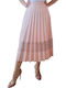 Remix Pleated Midi Skirt in Pink color