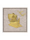 Slevori Das Schiff von Keryneia Rahmen auf Leinwand 15x15cm