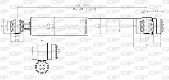 Open Parts Set Stoßdämpfer 1Stück für Fiat Cinquecento