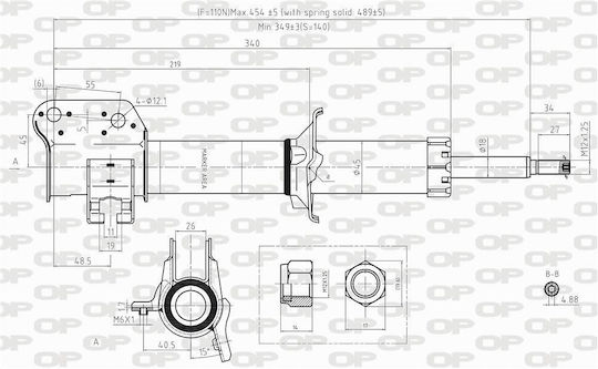 Open Parts Set Stoßdämpfer 1Stück für Opel Agila