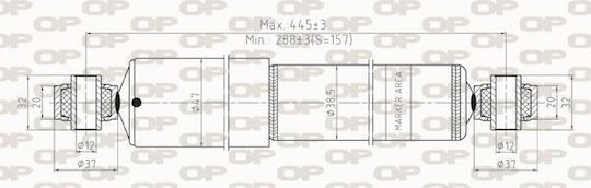 Open Parts Αμορτισέρ 1τμχ για Chevrolet Spark Daewoo Matiz