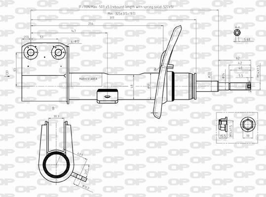 Open Parts Set Stoßdämpfer 1Stück für Peugeot 308