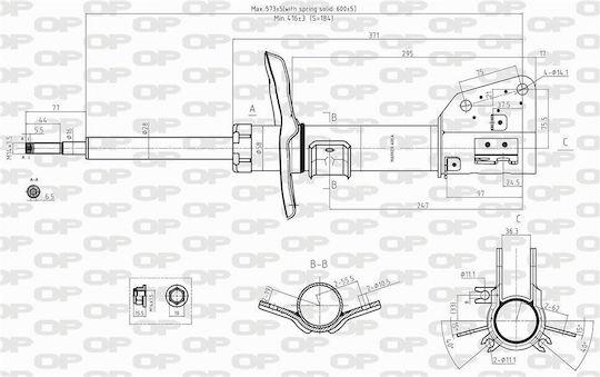 Open Parts Сет амортисьори 1бр за Nissan NV400