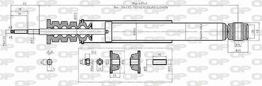 Open Parts Set Shock Absorbers 4pcs for Renault Twingo