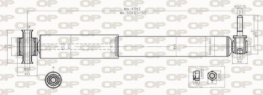 Open Parts Set Shock Absorbers 1pcs for Renault Grand Scenic