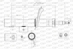 Open Parts Αμορτισέρ 1τμχ για Renault Coupe Citroen ZX Hyundai Coupe