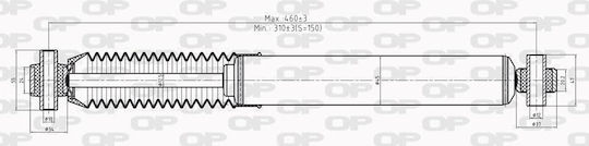 Open Parts Сет амортисьори 1бр за Peugeot 207