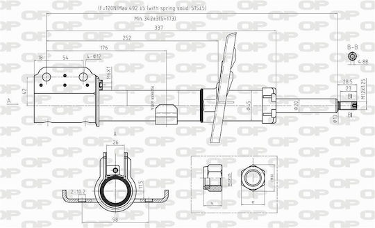Open Parts Set Stoßdämpfer 1Stück für Renault Großer Modus