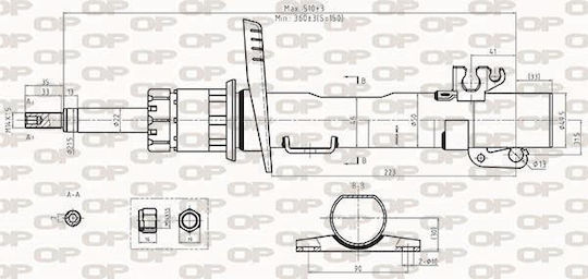 Open Parts Сет амортисьори 1бр за Mercedes-Benz V Seat Ибица Volkswagen Поло