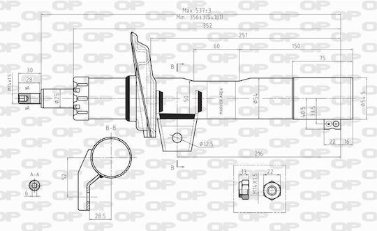 Open Parts Сет амортисьори 1бр за Seat Алтеа / Леон Audi A3