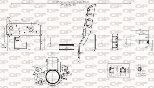 Open Parts Set Stoßdämpfer 1Stück für Peugeot Experte Fiat Schutz Mercedes-Benz 220 Citroen Springend Rover 220