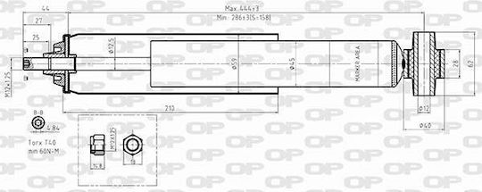 Open Parts Set Stoßdämpfer 4Stück für Citroen C4 Picasso / C5 Aircross Corvette C5