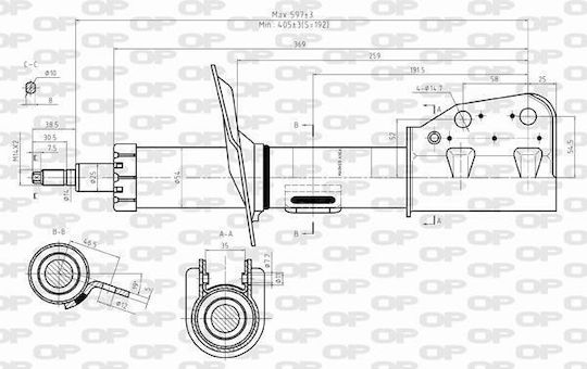 Open Parts Set Stoßdämpfer 1Stück für Opel Antara Chevrolet Captiva