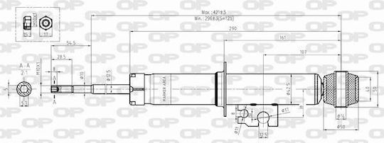 Open Parts Set Amortizoare 1buc pentru Mini Cabrio Kia Mic Subaru Mic