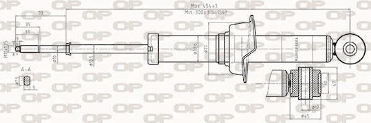 Open Parts Set Shock Absorbers 1pcs for Peugeot 4008 Mitsubishi Asx