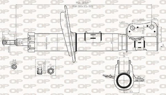 Open Parts Αμορτισέρ 1τμχ για Opel Agila