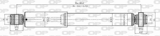 Open Parts Set Amortizoare 1buc pentru Fiat Panda