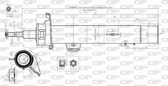 Open Parts Set Stoßdämpfer 1Stück für BMW Serie 1 / E87
