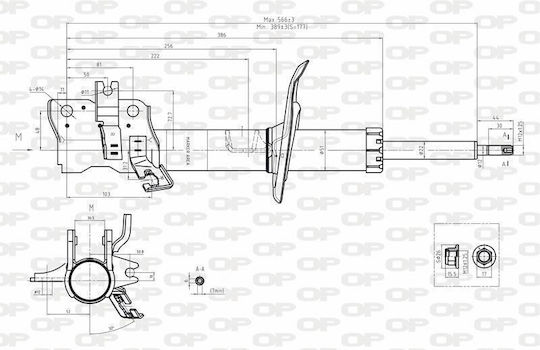 Open Parts Сет амортисьори 1бр за Nissan Qashqai