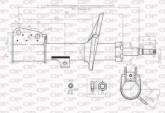 Open Parts Set Stoßdämpfer 1Stück für Renault Twingo