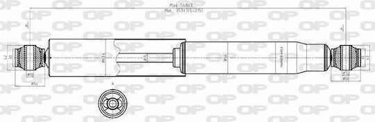 Open Parts Set Amortizoare 1buc pentru Opel Antara Chevrolet Captiva