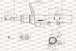 Open Parts Αμορτισέρ 1τμχ για Citroen C3 Picasso Chevrolet C3 Picasso