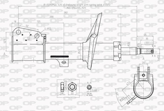 Open Parts Αμορτισέρ 1τμχ για Renault Twingo