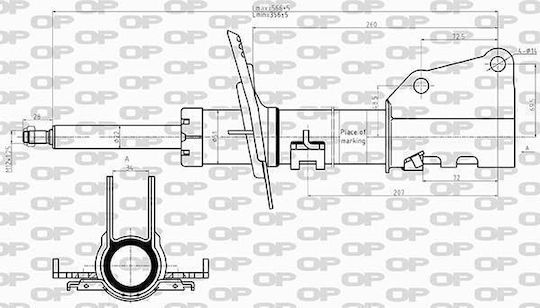 Open Parts Set Stoßdämpfer 4Stück für Mercedes-Benz Citan Renault Kangoo