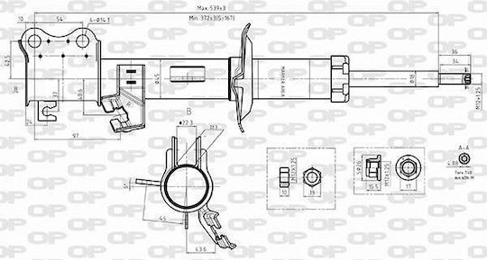 Open Parts Сет амортисьори 4бр за Nissan Micra / Забележка Subaru E12
