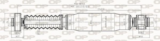 Open Parts Set Amortizoare 1buc pentru Citroen C4 Grand Picasso