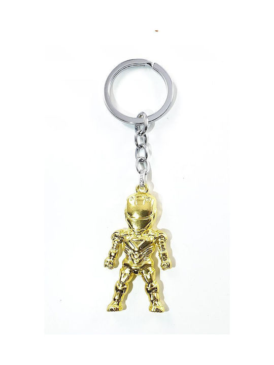 Keychain Robot Metallic Yellow