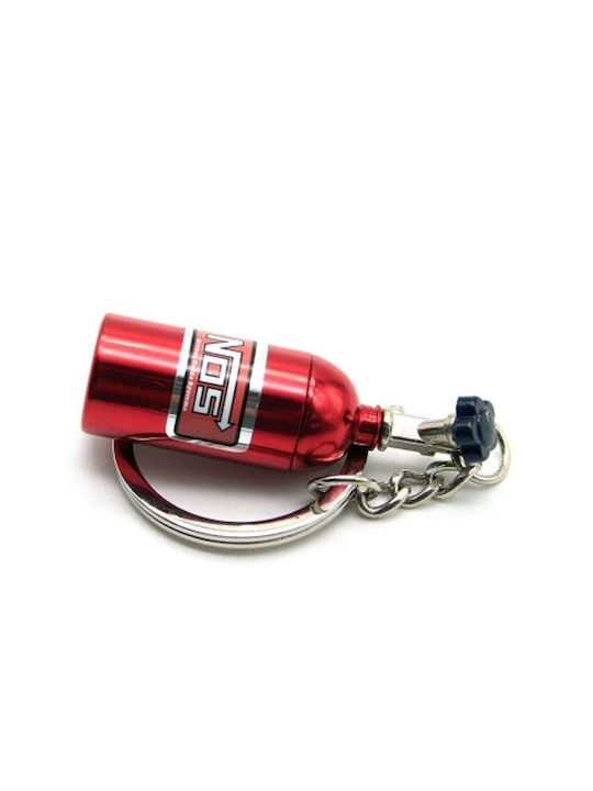 Keychain Mini Nitrous Oxide Bottle Turbo Metallic Red