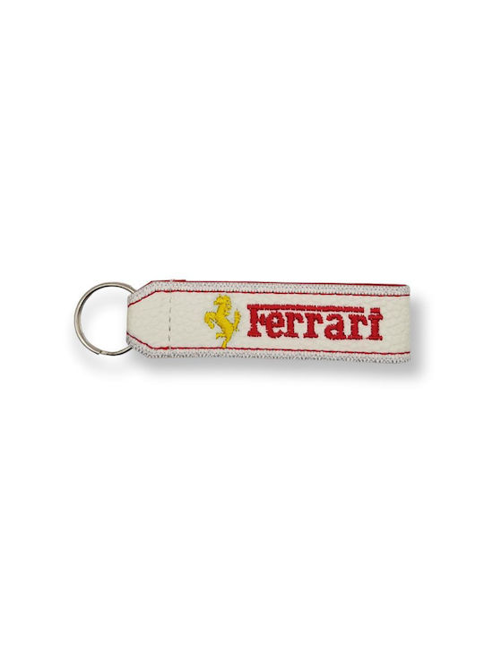 Keychain Leather White