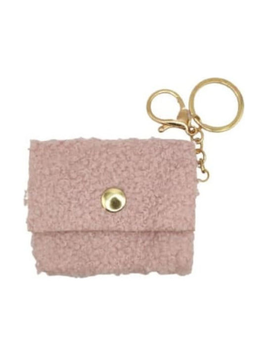 Schlüsselanhänger Brieftasche Stoff Rosa