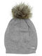 Pom Pom Beanie Γυναικείος Σκούφος Πλεκτός σε Γκρι χρώμα