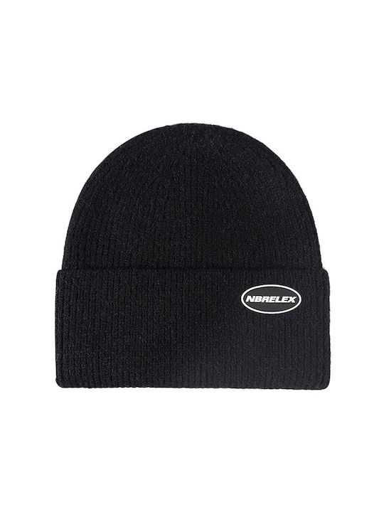 Beanie Männer Beanie mit Rippstrick in Schwarz Farbe