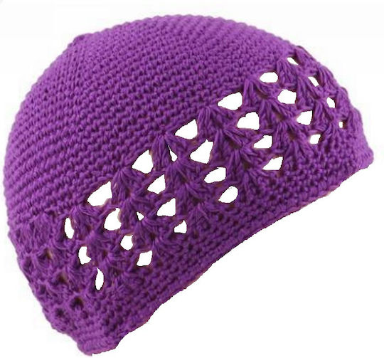 Beanie Γυναικείος Σκούφος Πλεκτός σε Μωβ χρώμα