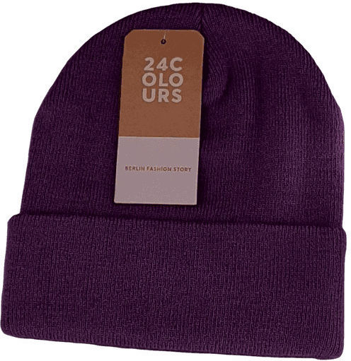 Knitted Beanie Cap Purple