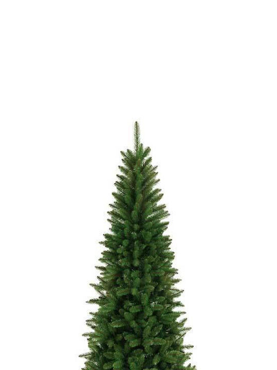 Christmas Slim Green Tree with Metallic Base and Built in Branches H150cm