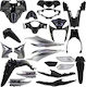 Motorcycle Plastic Set for Honda Wave Black 22pcs