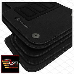 Covorașe Volkswagen Up 2011 și Ulterior Sport Line Negru cu Cusături Gri Broderie Gri Set de 4 Bucăți