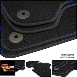 Set of Front and Rear Mats 4pcs from Carpet for Ford Focus Black