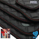 Honda CR-Z Techno-Leder Cube Schwarz mit roter Stickerei Type-R Set 2-tlg