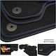 Set covorașe Alfa Romeo Brera 2005-2010 Linie Sport Negru Cu Cusături Albastre Broderie Albastră Brera 4 Bucăți